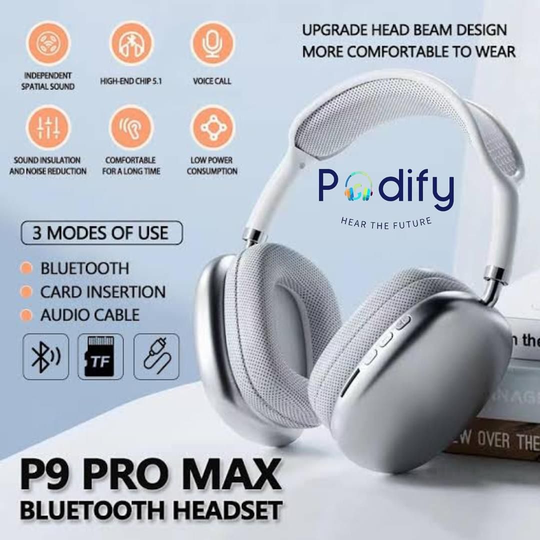 Headpho🎧 P9 Pro Max Wireless Bluetoothnes with Box Packing (Mix/Random colors)  Connect to both android and IOS