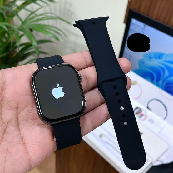 IPHONE APPLE LOGO WATCH SERIES 10  HIGH QUALITY WATCH BLACK AND WHITE COLOR AVAILABL