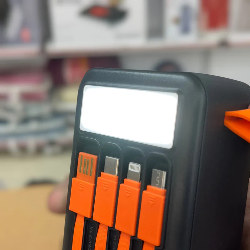 Solar Power Bank 50000mAh - Kamal KPB051 - Built-in 4 Cables