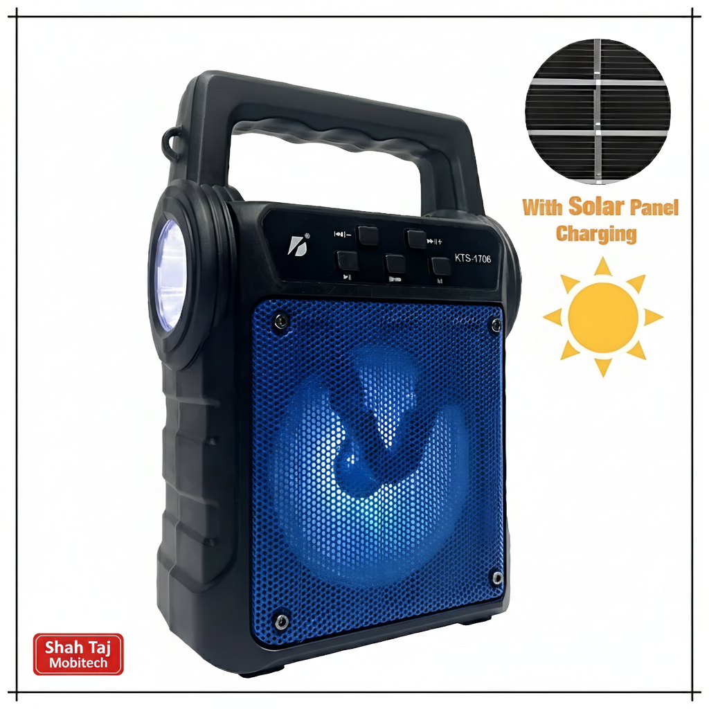 KTS 1706 4" Solar Bluetooth Speaker