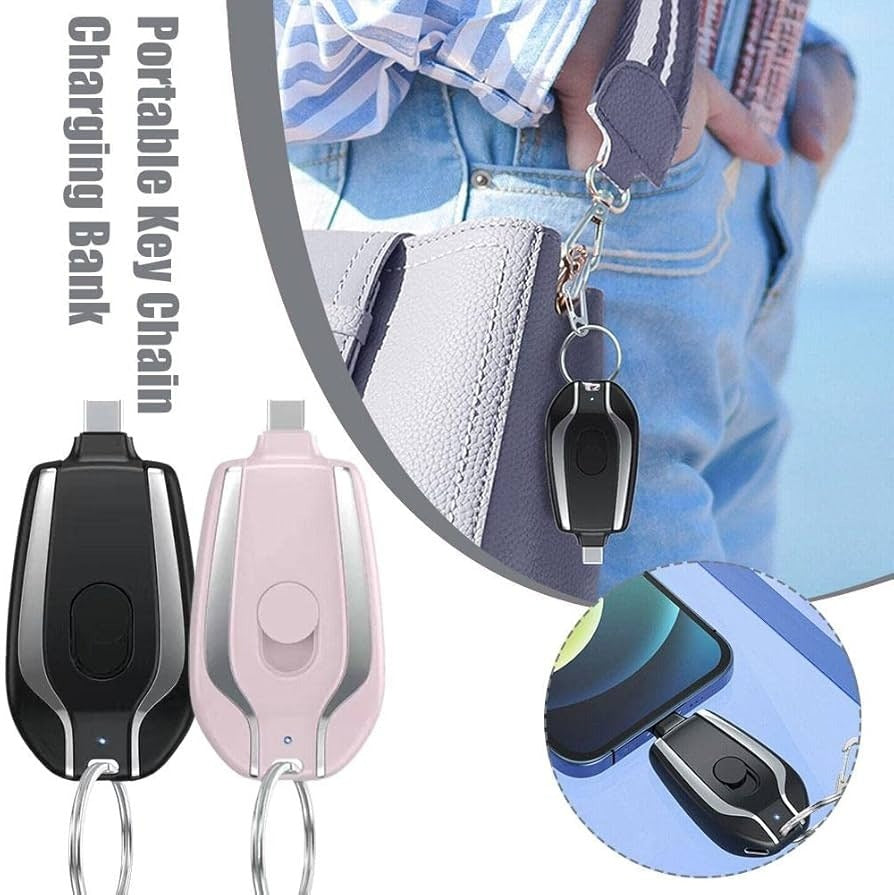 1500mAh Portable Keychain Charger Wireless Mini Battery Pack Fast Charging