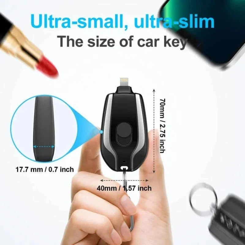 1500mAh Portable Keychain Charger Wireless Mini Battery Pack Fast Charging